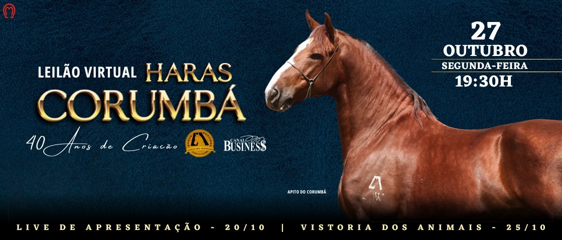 Slide LEILÃO VIRTUAL HARAS CORUMBÁ