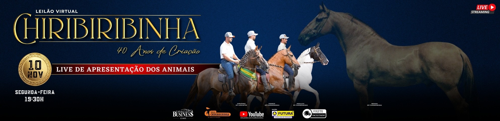 Slide LIVE DE APRESENTAÇÃO - CHIRIBA